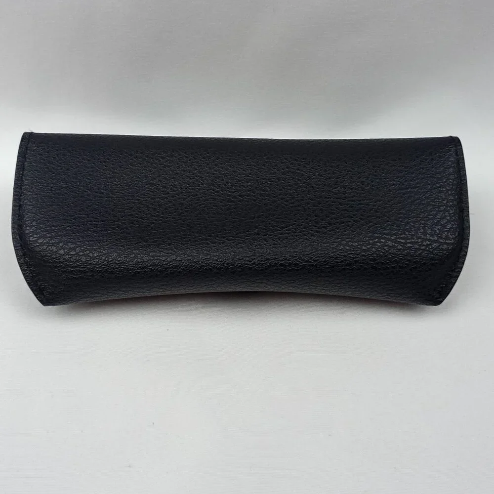 Ray-Ban Brown Leather Sunglasses Case Snap Closure Eyeglass Case
